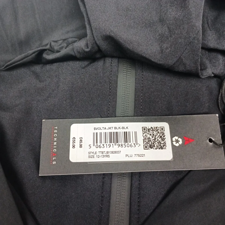 TECHNICALS VOLTA JACKET, BLACK-BLACK, KIDS' 12-13 YRS