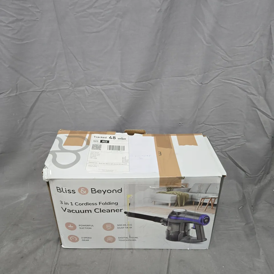 BLISS & BEYOND 3-IN-1 CORDLESS FOLDING VACUUM CLEANER (BOXED)