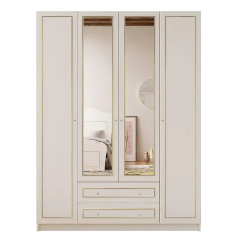 BOXED VANDERMARK 4 DOOR WARDROBE (4 BOXES)