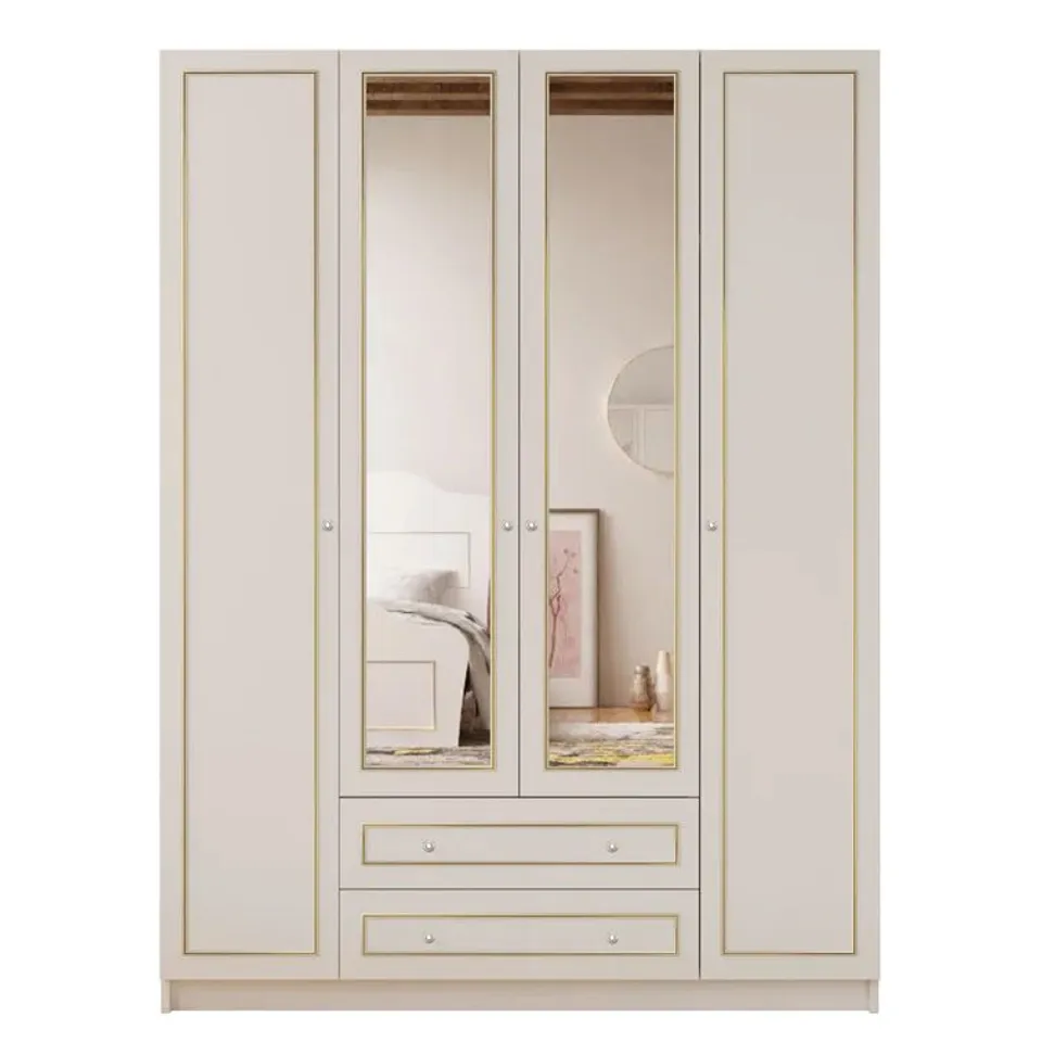 BOXED VANDERMARK 4 DOOR WARDROBE (4 BOXES)