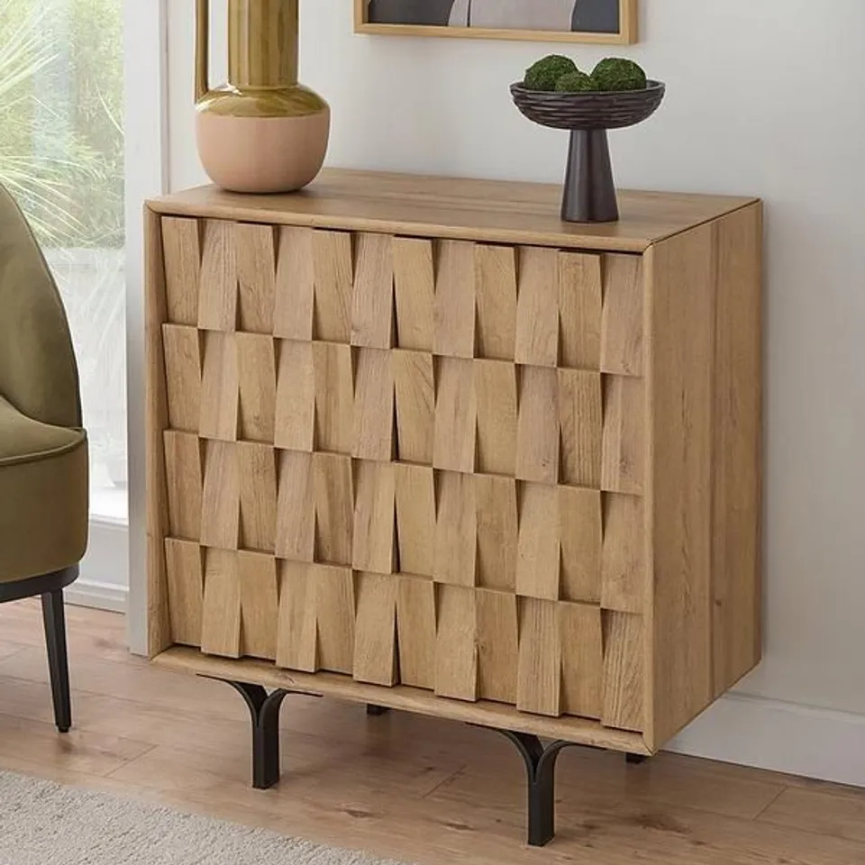 BOXED ISSAC SMALL SIDEBOARD - OAK(1 BOX) RRP £169