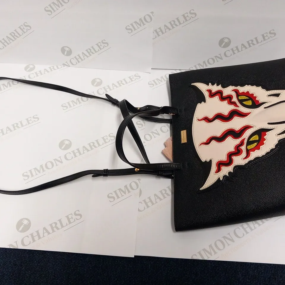 STELLA MCCARTNEY TIGER TOTE BLACK HANDBAG