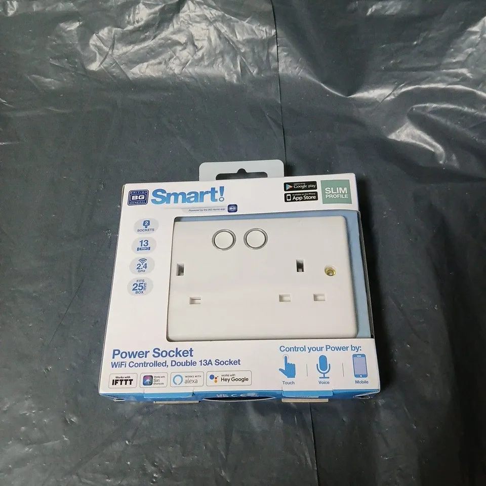 SMART WIFI POWER SOCKET – DOUBLE 13A (BOXED)