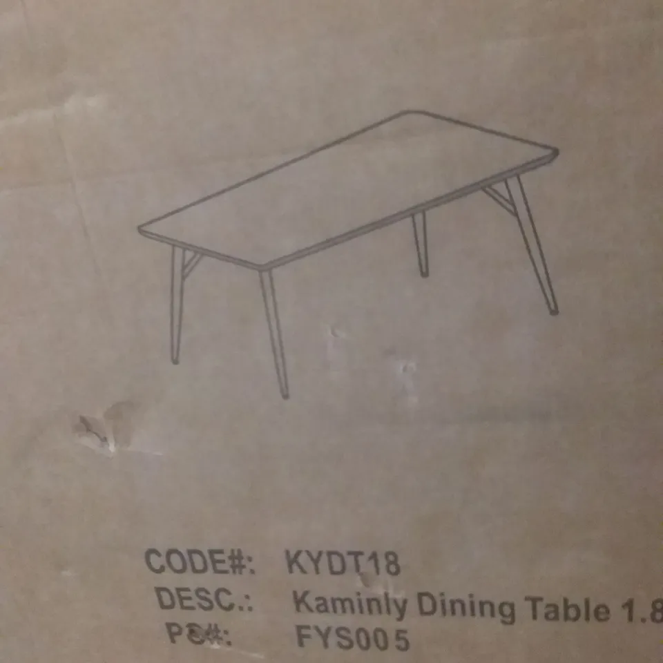 BOXED KAMINKY DINING TABLE 1.8M - BIRCH