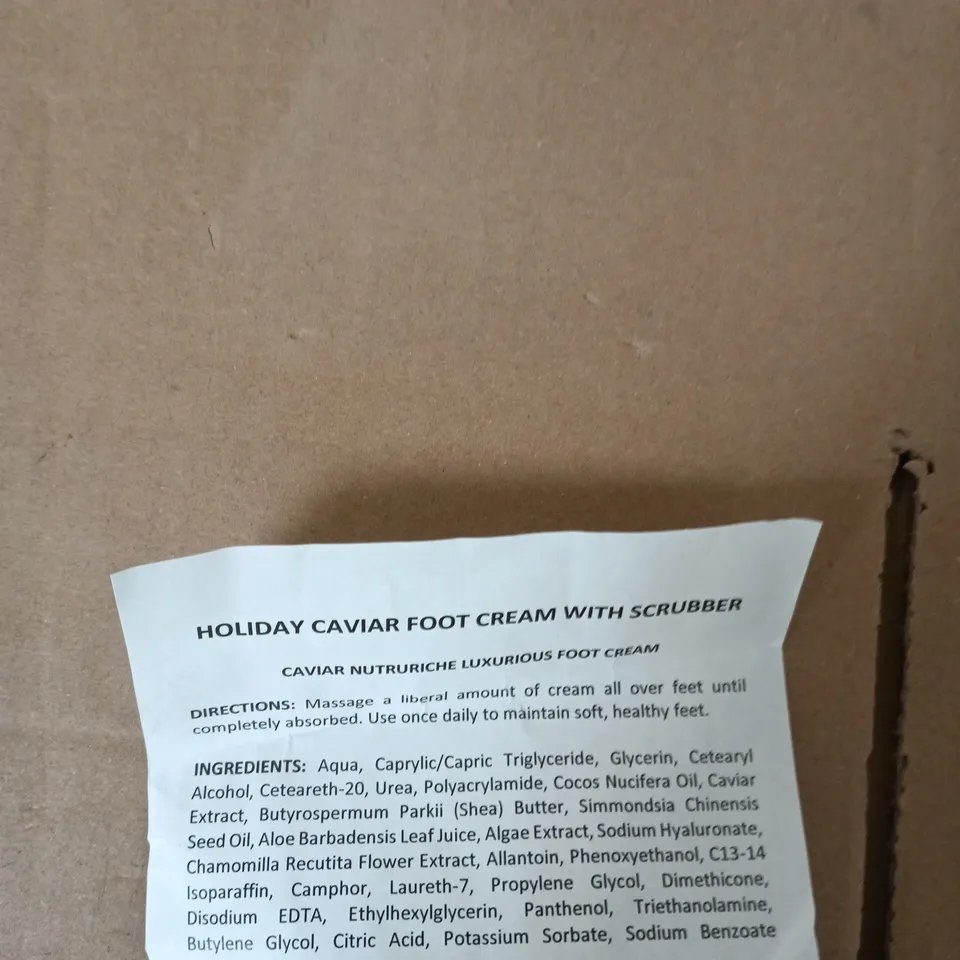 ELIZABETH GRANT CAVIAR FOOT CREAM WITH SCRUBBER – 