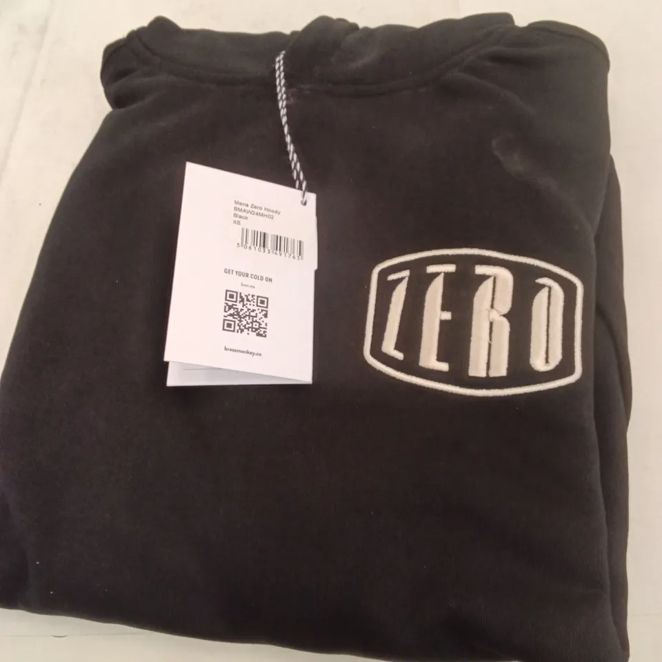 BOX TO CONTAIN BRASS MONKEY HOODY - BLACK XS APPROXIMATELY 12