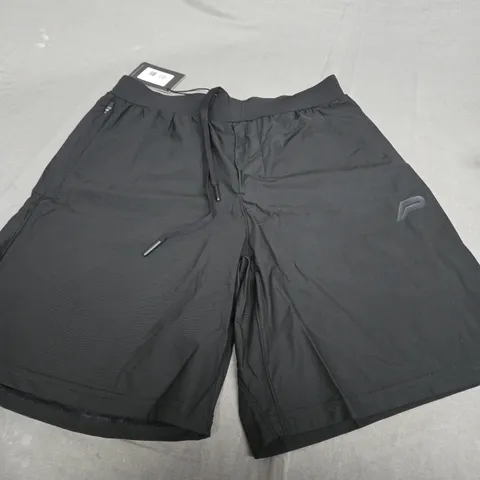 PURSUE FITNESS HYBRID EVERYDAY SHORTS IN BLACK - SMALL