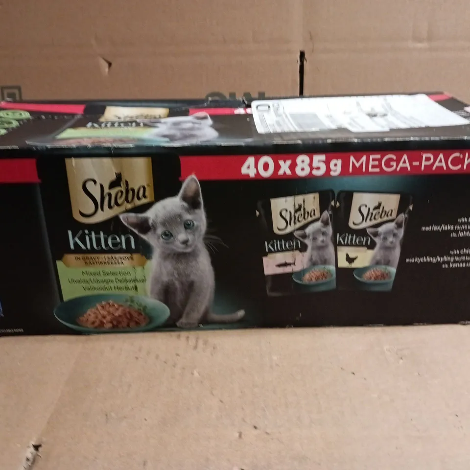 SHEBA KITTEN WET CAT FOOD POUCHES – 40 X 85G MEGA-PACK