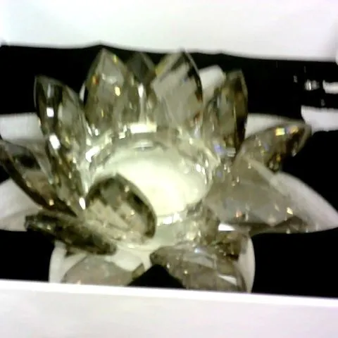 JULIAN MCDONALD LOTUS CANDLE HOLDER - SMOKED GLASS