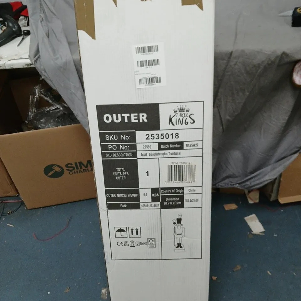 BOXED IN-LIT GIANT NUTCRACKER - COLLECTION ONLY