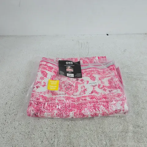 OHS PRINTED WASHABLE VINTAGE RUG PINK 120 X 170CM