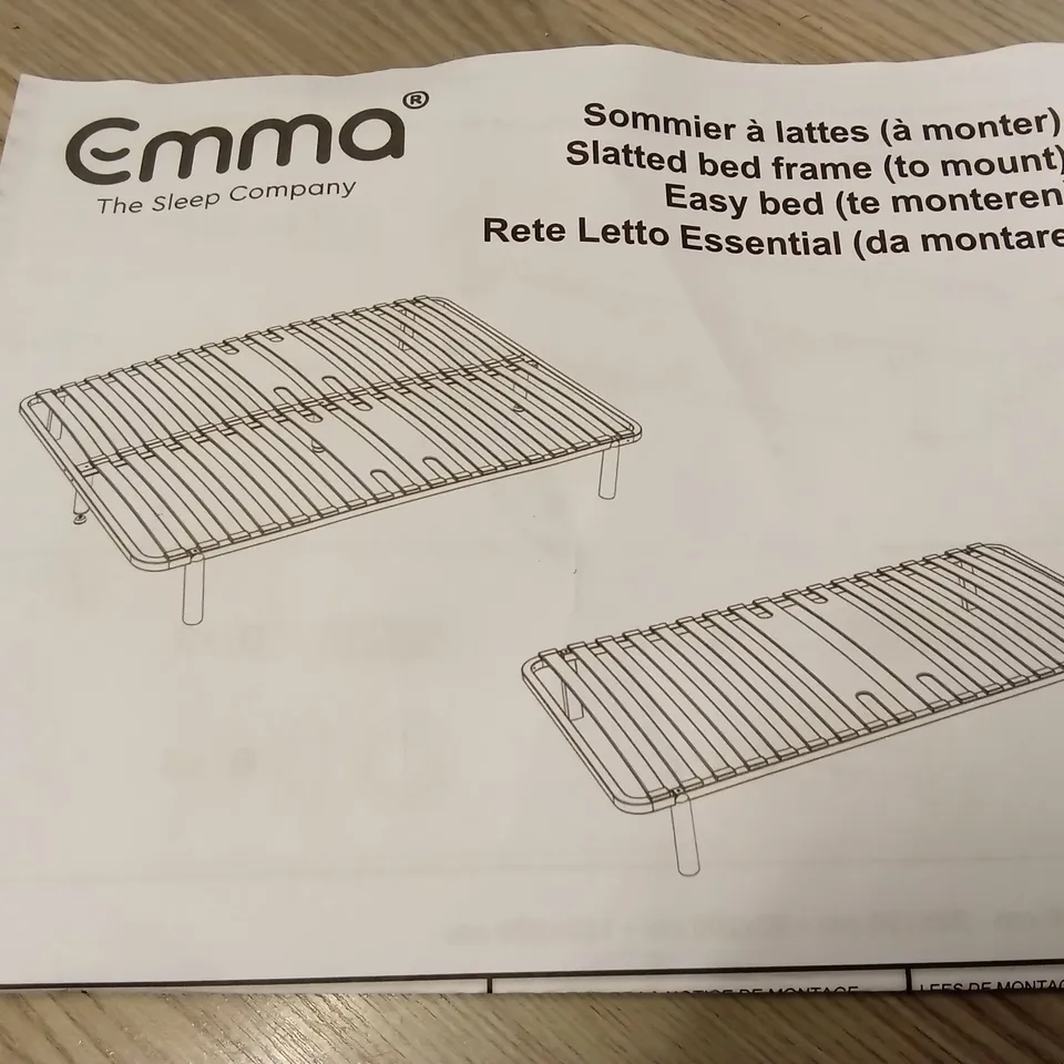 BRAND NEW BOXED EMMA SLATTED BED FRAME - 135 X 190 DOUBLE (1 BOX)