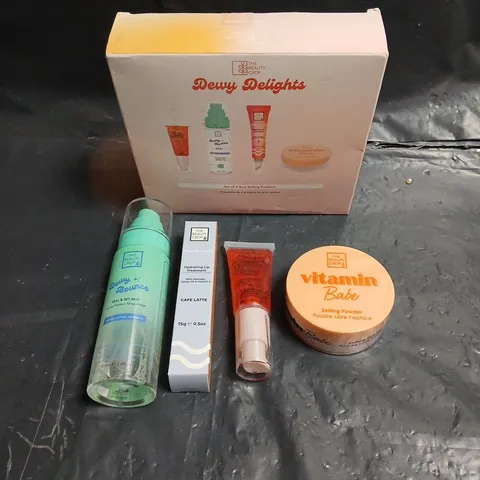 Dewy Delights Beauty Set by The Beauty Crop – 4-piece Skincare & Makeup Kit