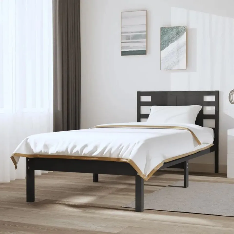 BOXED ALGIRD SOLID WOOD BED (1 BOX)