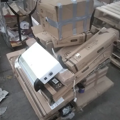 PALLET OF VARIOUS OYPLA PRODUCTS WHICH INCLUDE, TABLE, HEATER ETC