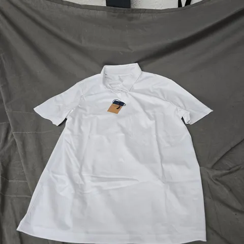CHARLES TYRWHITT SHORT SLEEVE JERSEY POLO IN WHITE SIZE S