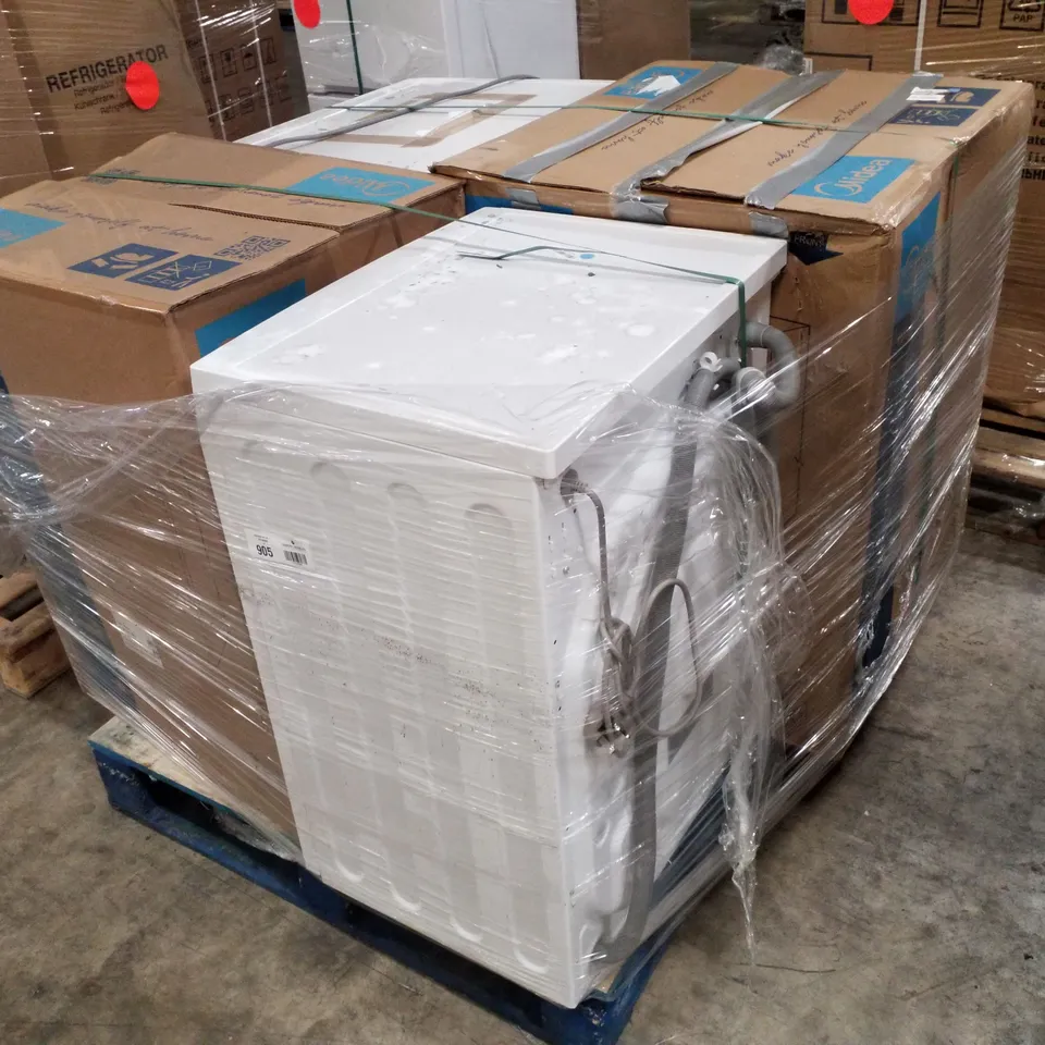 PALLET OF APPROXIMATELY 4 UNPROCESSED RAW RETURN WHITE GOODS TO INCLUDE