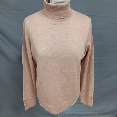 HOBBS LARA ROLL NECK JUMPER IN CAMEL SIZE M