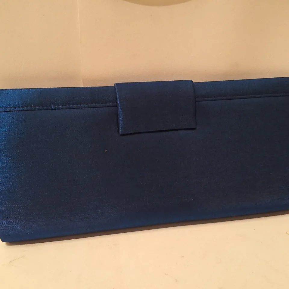 FRANCESCO BIASIA BLUE SATIN CLUTCH BAG