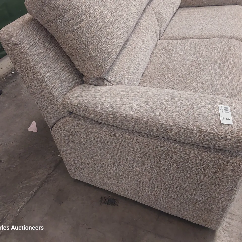 QUALITY BRITISH DESIGNER G PLAN TAYLOR THREE SEATER SOFA MIRAGE PUTTY FABRIC 