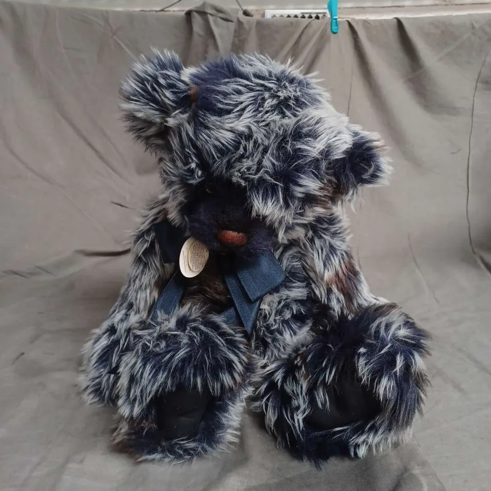 CHARLIE BEARS INCA PLUSH BEAR IN NAVY MULTI