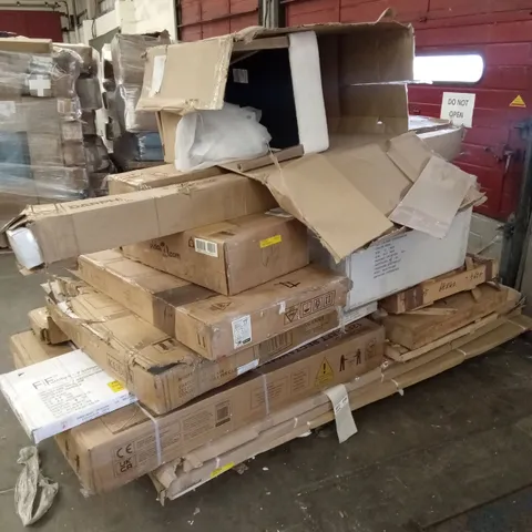 PALLET OF ASSORTED INCOMPLETE FURNITURE PARTS AND PIECES