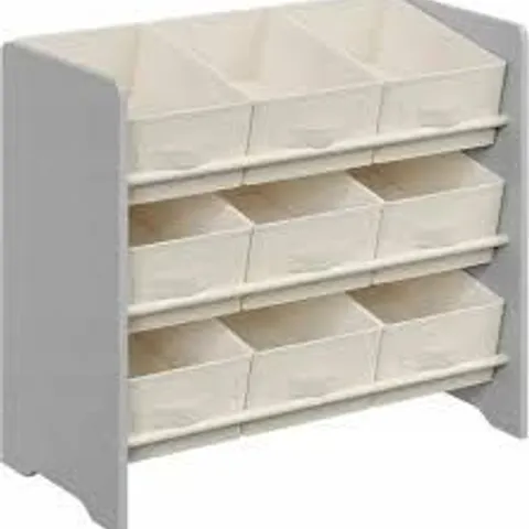BOXED CHILDREN'S SHELF 29.5×62.5×60CM FOR TOYS AND BOOKS WITH GRAY BOXES