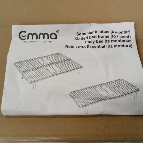 BOXED EMMA SLATTED FRAME BED - 120 x 190cm SMALL DOUBLE