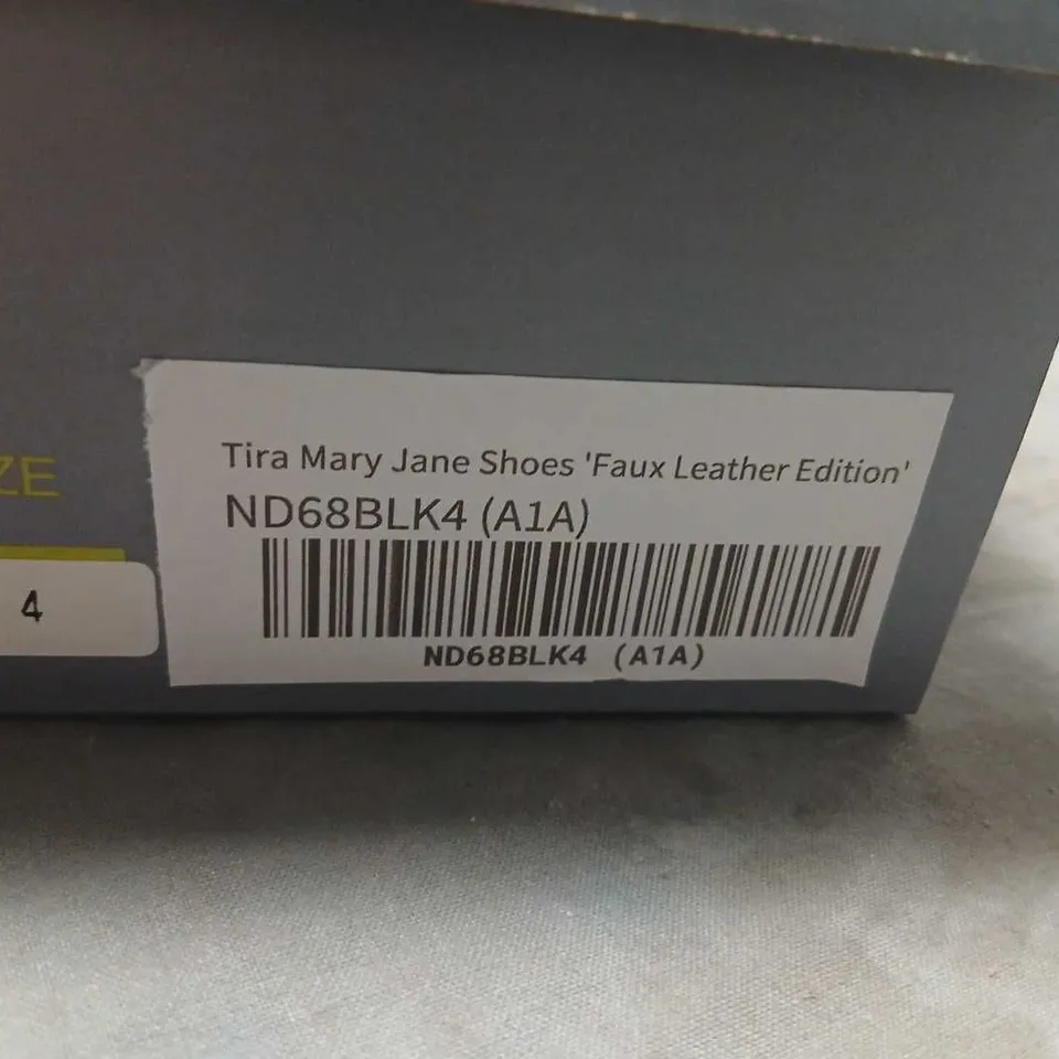 KOI TIRA MARY JANE SHOES 'FAUX LEATHER EDITION' – UK 4 – BLACK