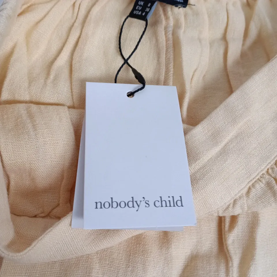 NOBODY'S CHILD LINEN YELLOW JEROW TROUSER – UK 8 (EU 36, USA 4) 