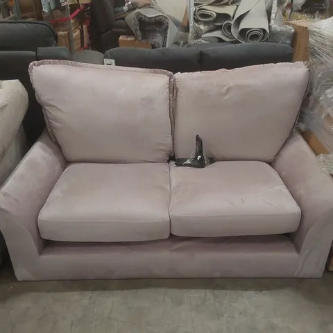 QUALITY DESIGNER 2-SEATER VELVET UPHOLSTERED SOFA