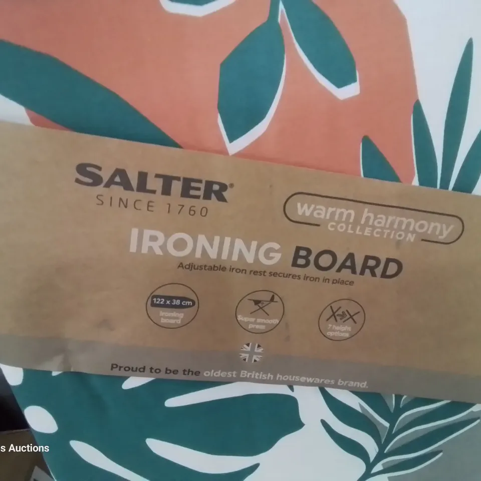 SALTER WARM HARMONY IRONING BOARD WITH COVER 
