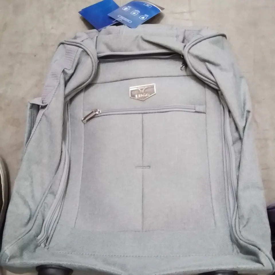 LUGG SINGLE TROLLEY SOFT CABIN BAG CHARCOAL