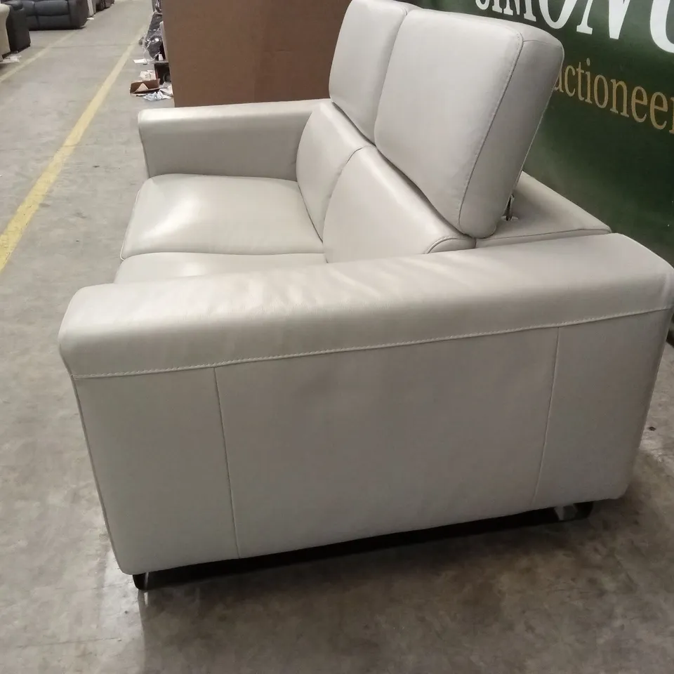 QUALITY DESIGNER ITALIAN MADE ASHLEY 2 SEATER LEATHER MAXI SOFA