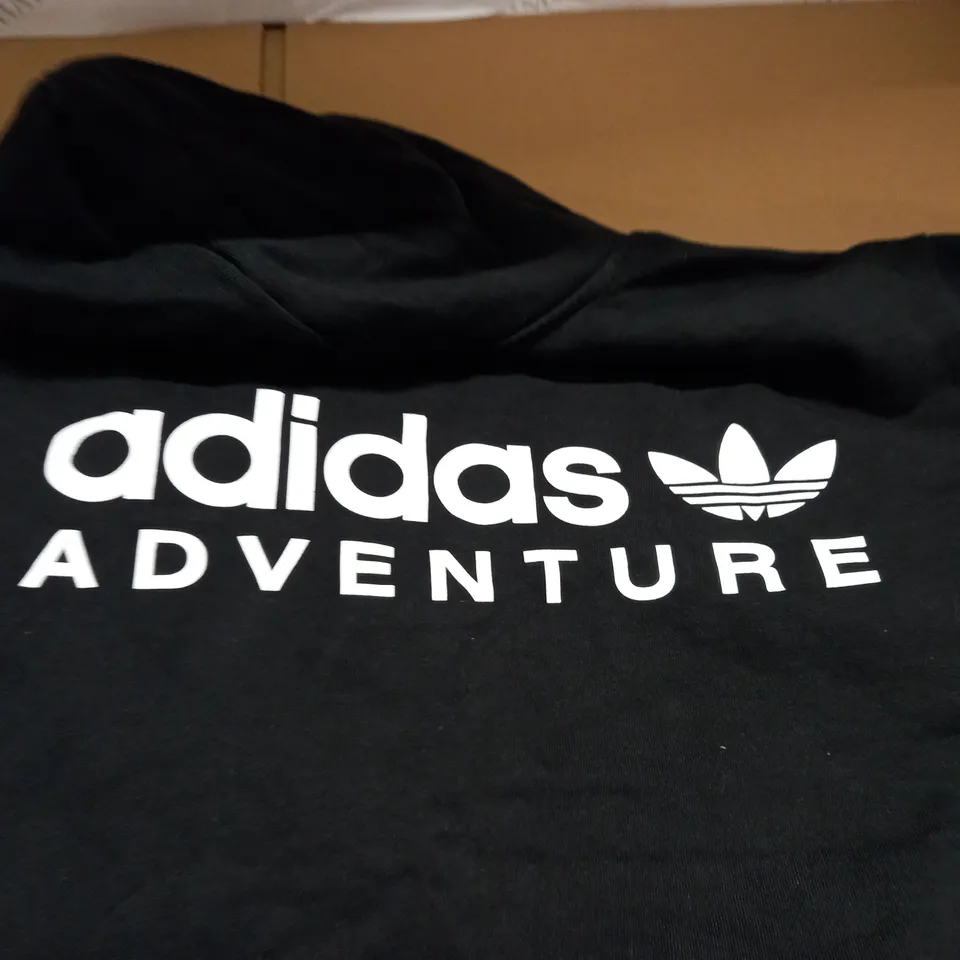 ADIDAS BLACK HOODIE - 2 XL
