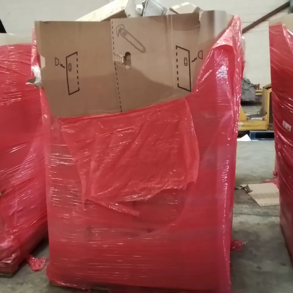 PALLET CONTAINING ASSORTED ITEMS TO INCLUDE: BABY PLAYPENS, FOLDING PLAYMATS, STAINLESS STEEL CAT LITTER BOX, PET BED, MATTRESS TOPPER ECT