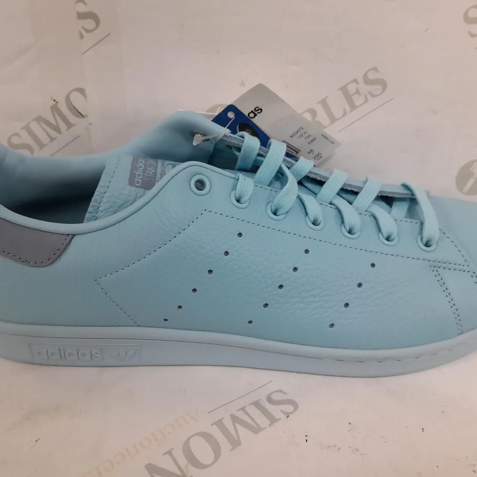 PAIR OF ADIDAS STAN SMITH TRAINERS IN SKY BLUE - UK 12.5