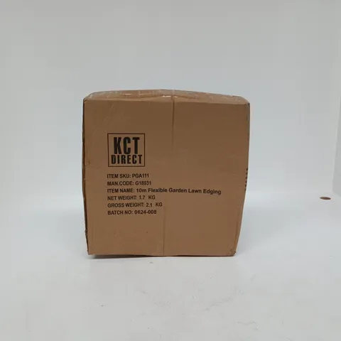 KCT DIRECT 10M FLEXIBLE GARDEN LAWN EDGING BOXED