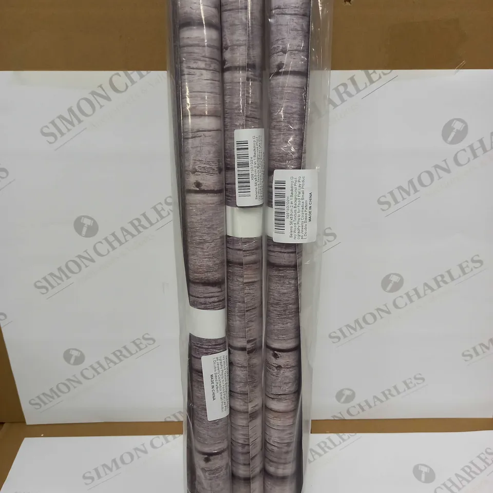 LOT OF 3 SELENS GREY WOOD TEXTURE BACKGROUND BACKDROP SET FOR PHOTOGRAPHY SHOOTING (56 X 89CM)