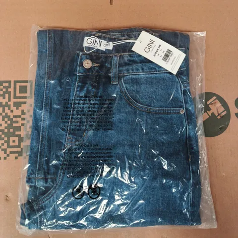 BAGGED GINI JEANS IN BLUE SIZE UK 10