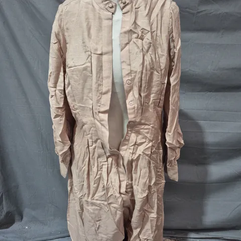 MINT VELVET MONTANA CAMEL PLEATED MAXI SHIRT DRESS – UK 12 (EU 40, US 8)