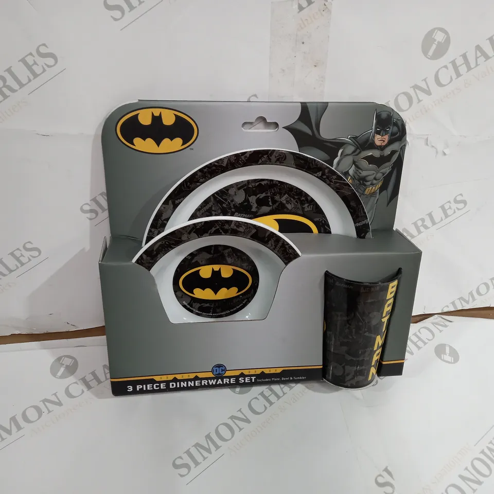 CHILDRENS 3 PIECE BATMAN DINNER SET 