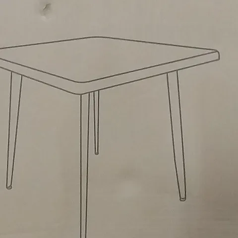 BOXED SQUARE DINING TABLE IN WHITE - H75 X W75 X D75CM