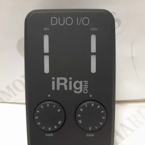 IRIG PRO DUO I/O - MOBILE 2-CHANNEL AUDIO/MIDI INTERFACE