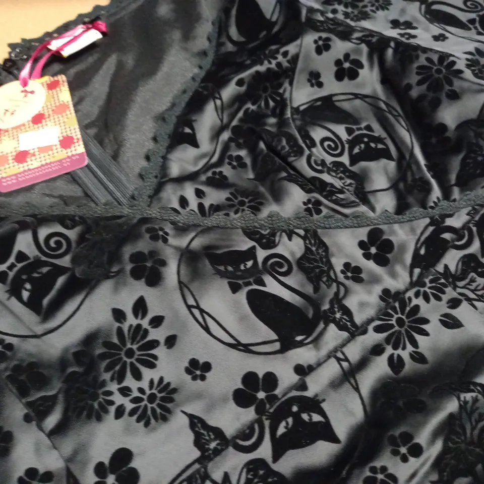 DANCING DAYS BLACK CAT THEMED DRESS - S