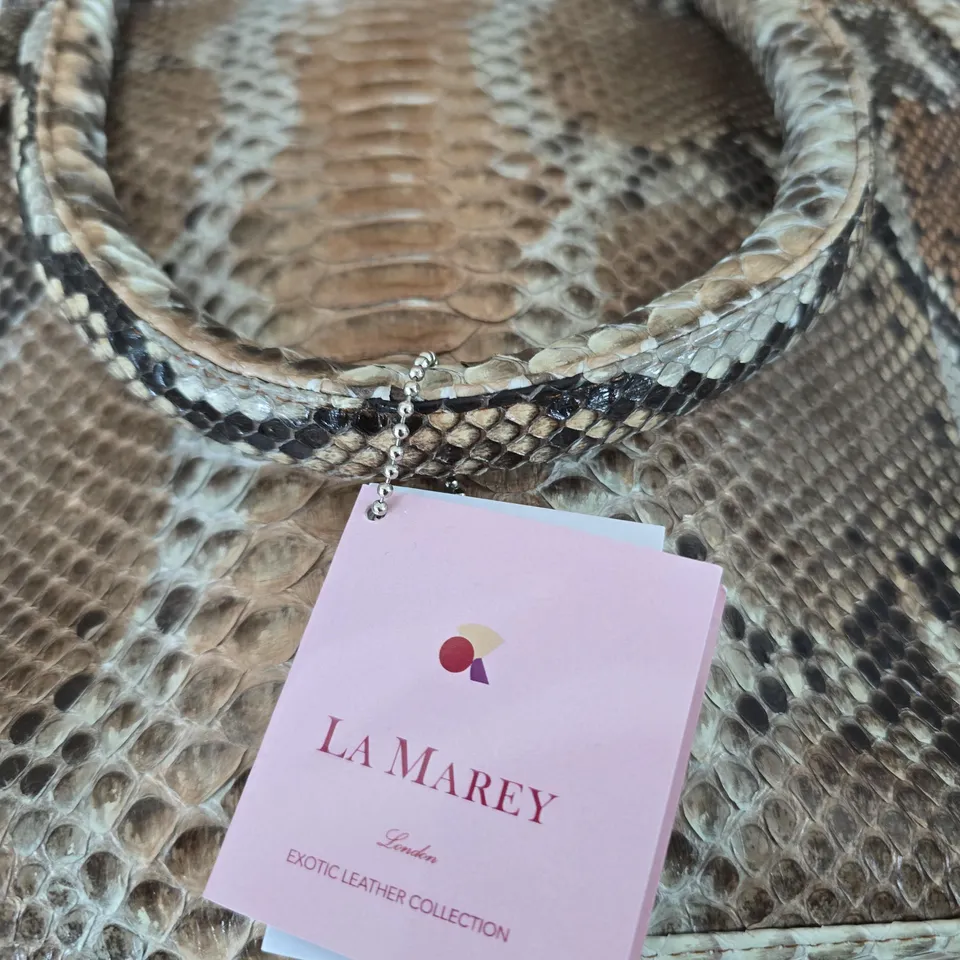 LA MAREY LONDON EXOTIC LEATHER COLLECTION SNAKESKIN HANDBAG