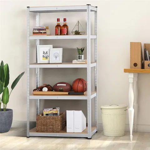 BOXED 180CM SHELVING UNIT - SILVER (1 BOX)