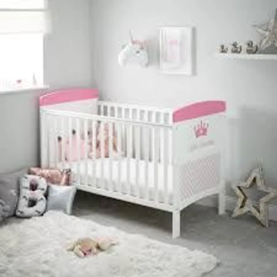 BOXED OBABY GRACE INSPIRE COT BED - LITTLE PRINCESS (1 BOX)