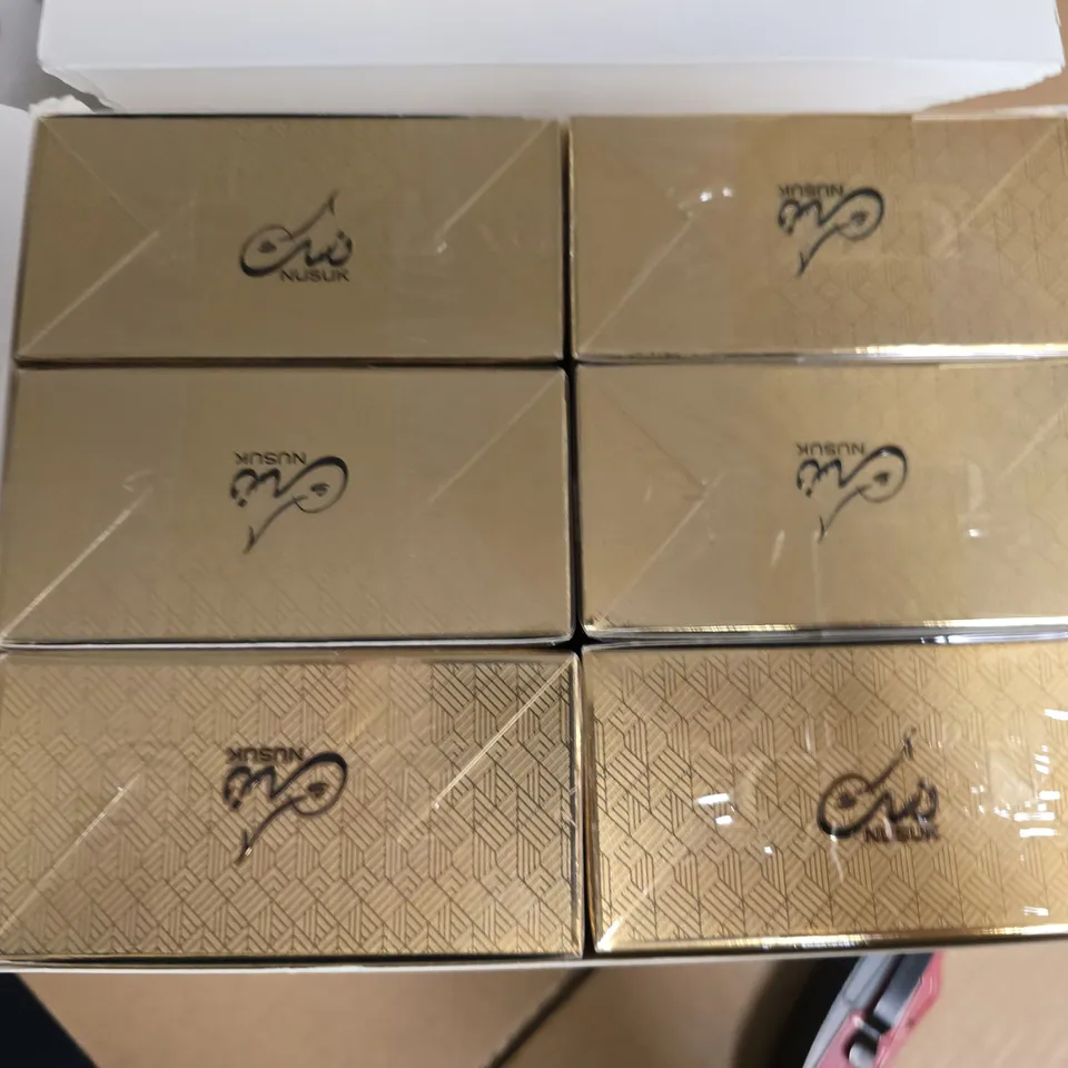 6 BOXED AND SEALED NUSUK ESHQ EAU DE PARFUMS (6X100ML)