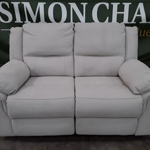 QUALITY DESIGNER RECLINING TWO SEATER SOFA - GREY FABRIC